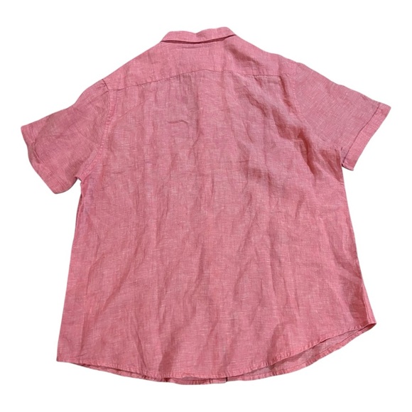 Denim & Flower Ricky Singh pink Linen Collection shirt Sz XL 100% Linen - Picture 3 of 5